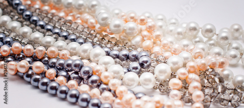 pearls, plastic and glass jewelry