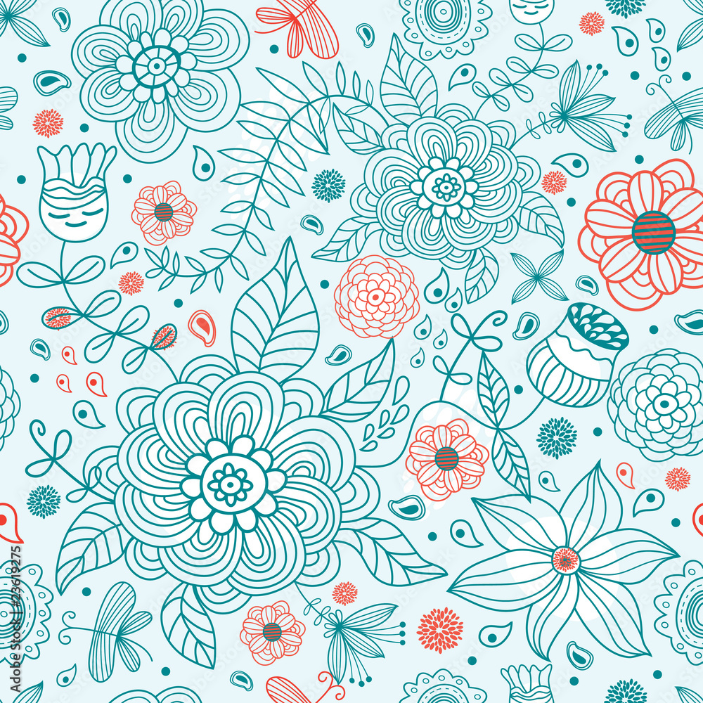 Flower seamless pattern Flower seamless pattern