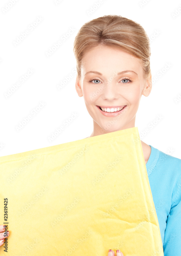 businesswoman with parcel businesswoman with parcel