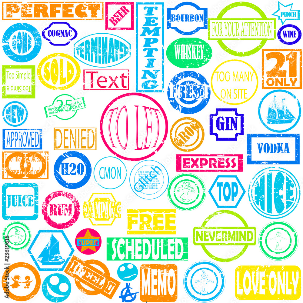 Obraz premium grunge stamps