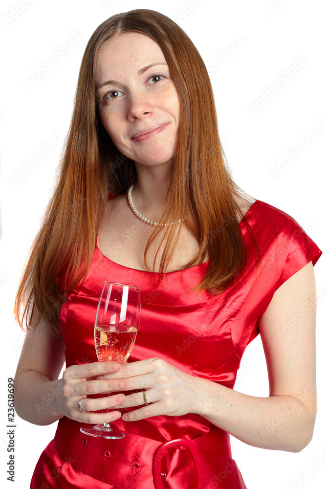 young woman holding glass of champagne young woman holding glass of champagne