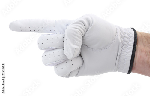 Golfer's Hand Pointing to the Left photo