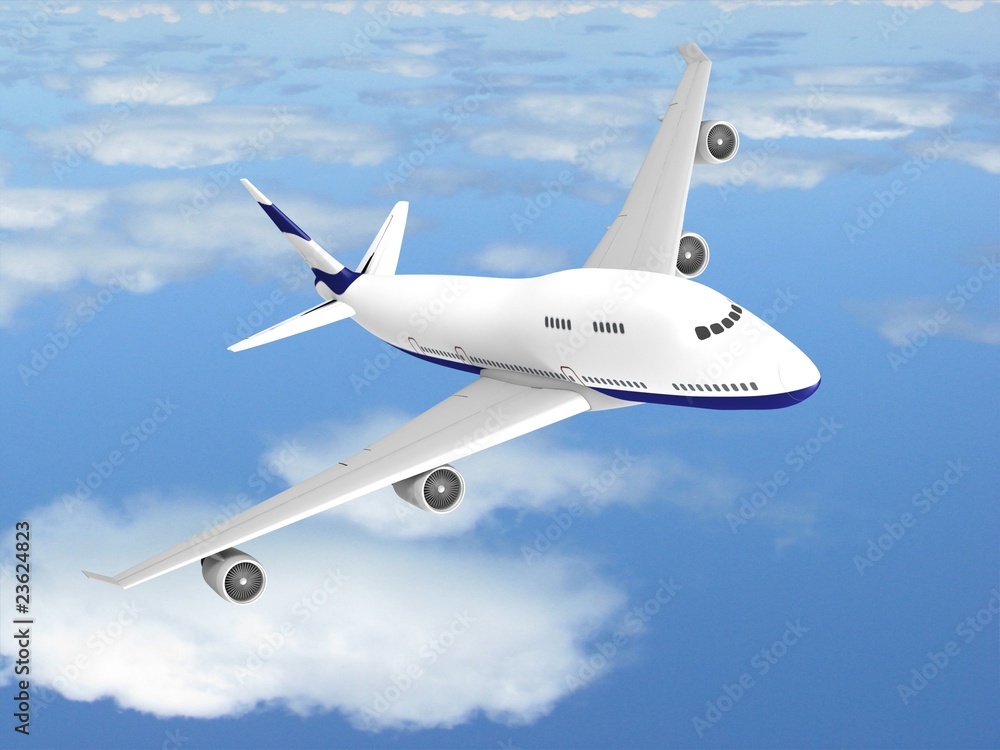 Obraz premium flying jet airplane