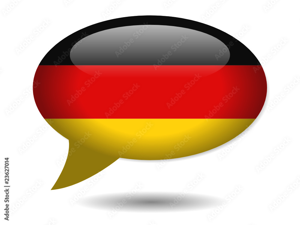 German Flag Speech Bubble Icon (Germany Deutschland Web Button) German Flag Speech Bubble Icon (Germany Deutschland Web Button)