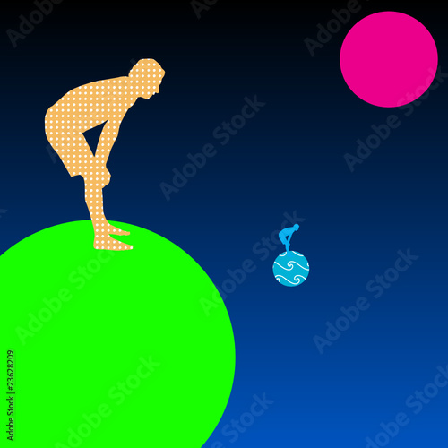 man looking vector illustration