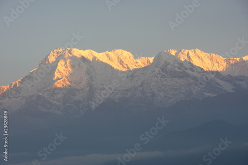 Himalaya glittering in the morning sun