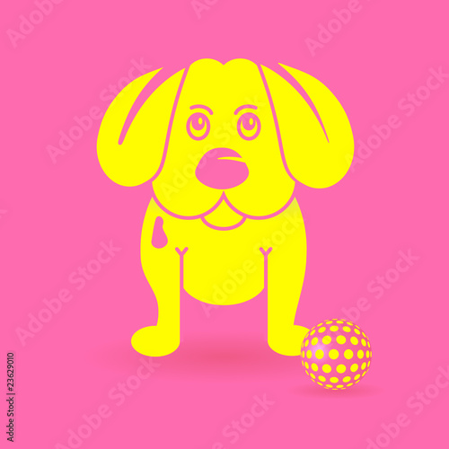 kleiner gelber Hund