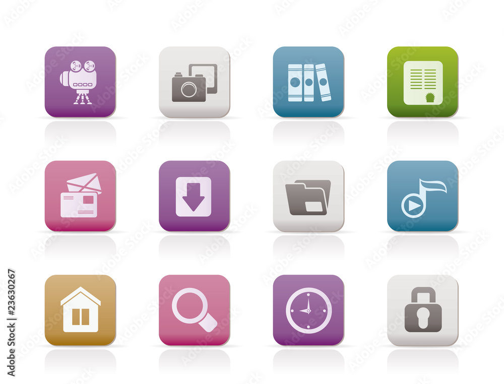 Computer and website icons - vector icon set Computer and website icons - vector icon set