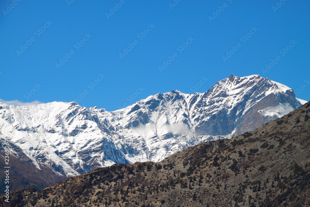 Himalaya and Blue Sky