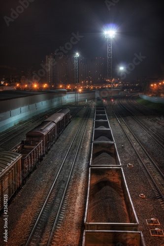Trading trains at night