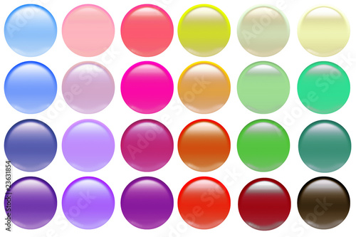 buttons aqua rund