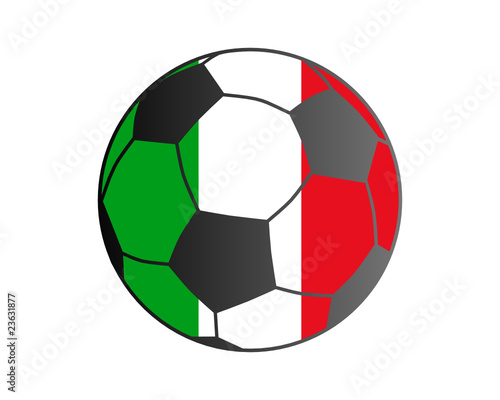 Fahne von Italien und Fu  ball