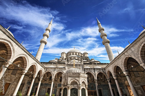 Beautiful New Mosque Fatih mosque in Istanbul, Turkey photo