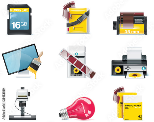 Vector photography icons. Part 2