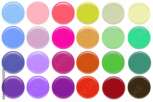 buttons aqua rund flach