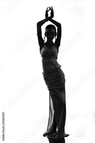 Valokuva Silhouette of the antique goddess