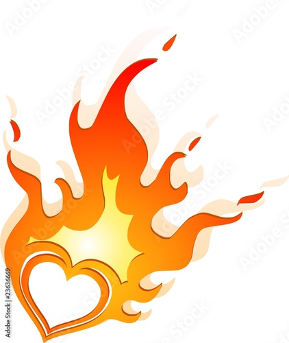 flammendes Herz