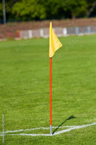 flag on soccer field