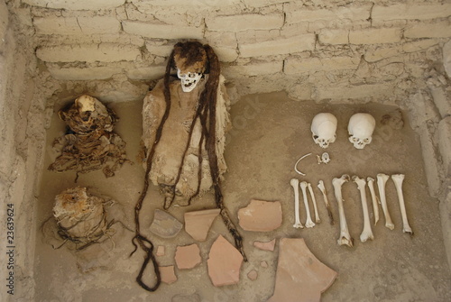 Принти на полотні Peruvian mummies from Chauchilla, near Nazca, Peru