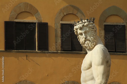 Neptune sculpture by Ammannati, Florence, Piazza Signoria photo