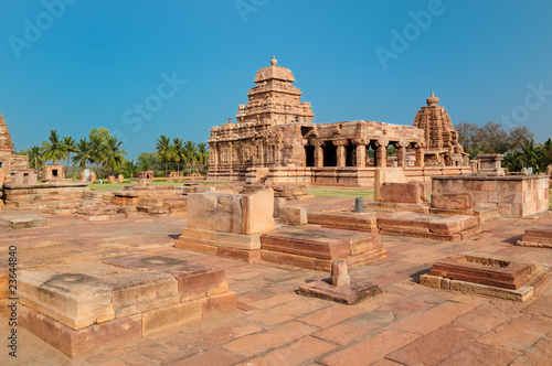 The ruins ancient hindu temple in Pattadakal, Karnataka, India