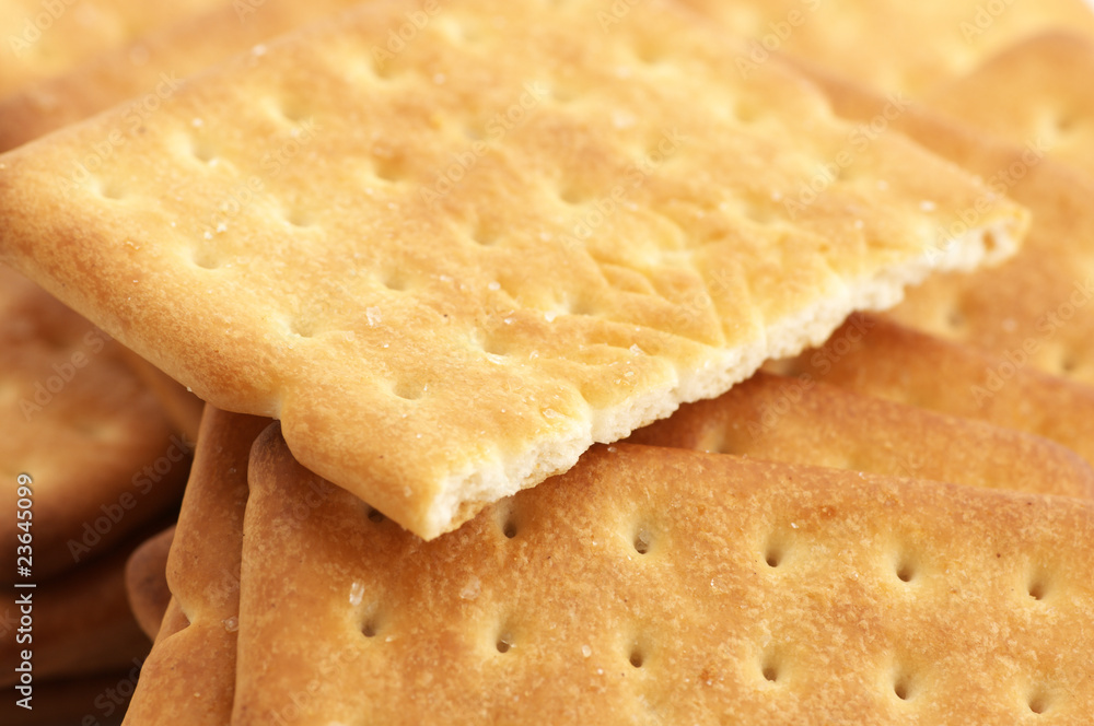 Heap of crackers close-up Heap of crackers close-up
