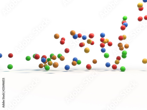 coloured balls afoot