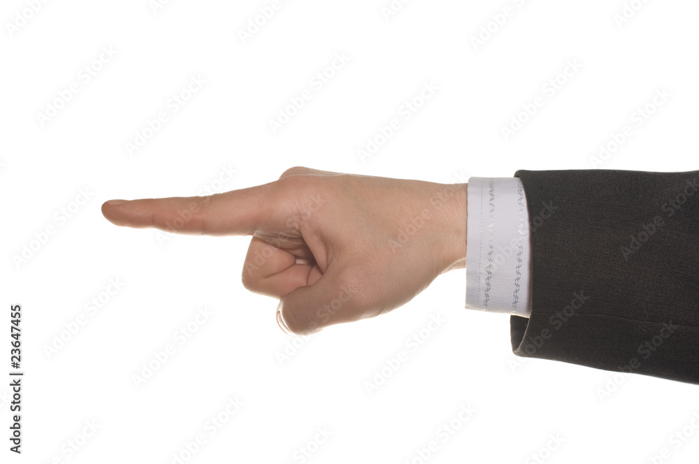 index finger of business man hand index finger of business man hand