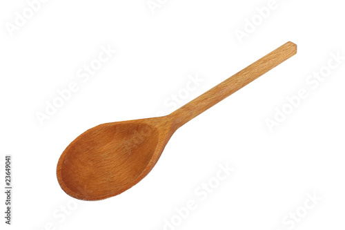 isolated wooden spoon