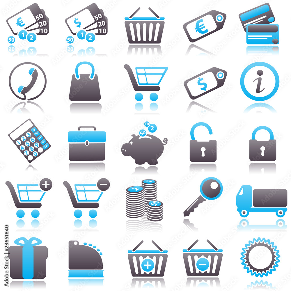 shopping Blue Icons