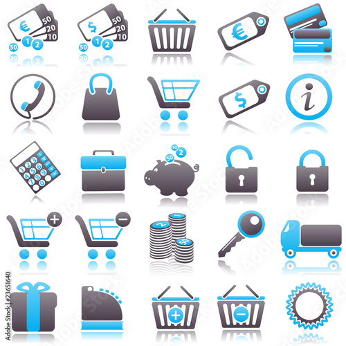 shopping Blue Icons