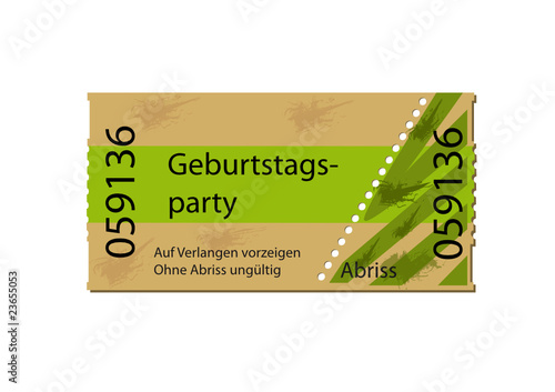 Ticket Geburtstagsparty