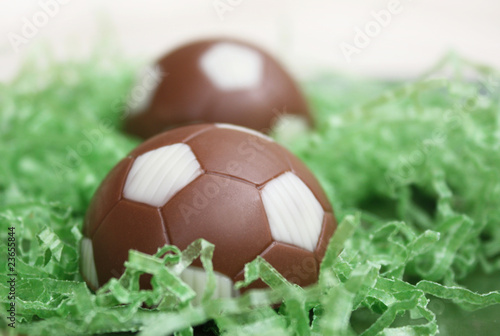 Palloni da calcio di cioccolato photo