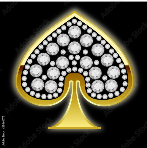 symbols of playing cards with diamonds