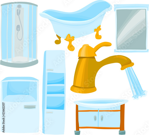 Set of a bathroom accessories