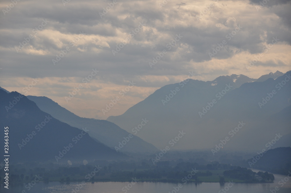 Lake Como in early morning mist 1