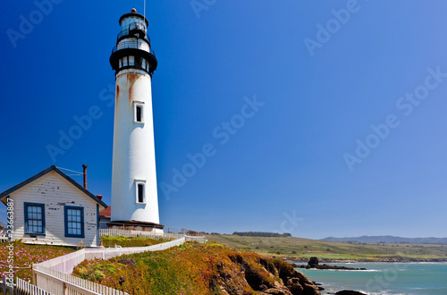 Pigeon Point Lighthouse, Pacific Ocean, California, U.S.A.