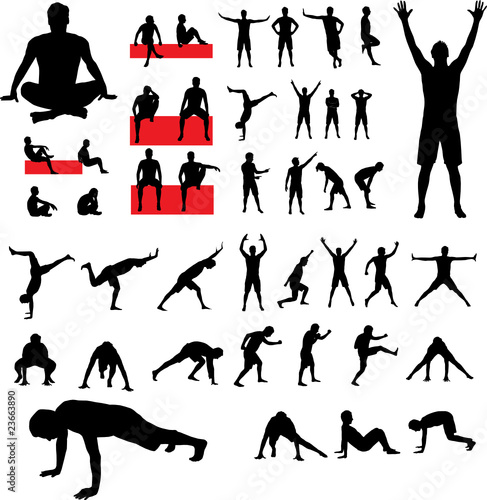 man vector silhouettes
