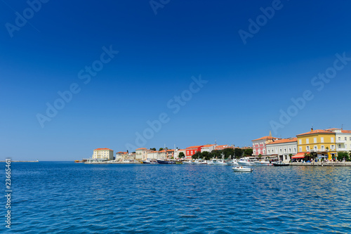 Adriatic town Porec. Croatian coast, popular tourist destination