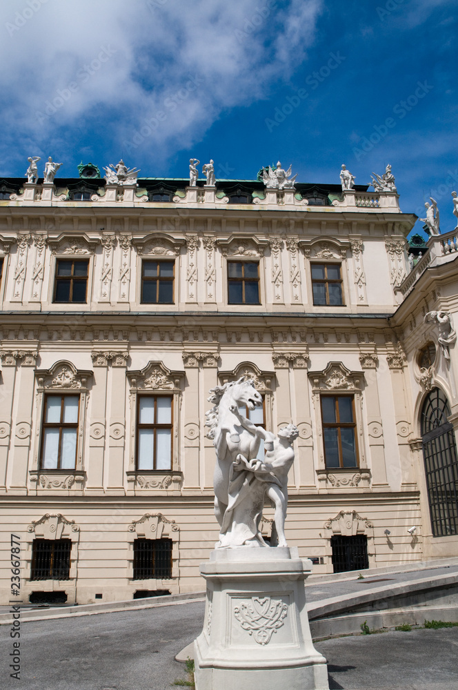 Blick auf Belvedere in Wien