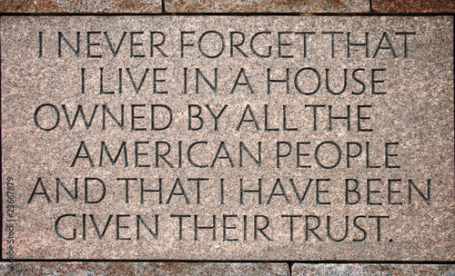 Quotation in Franklin Delano Roosevelt Memorial photo