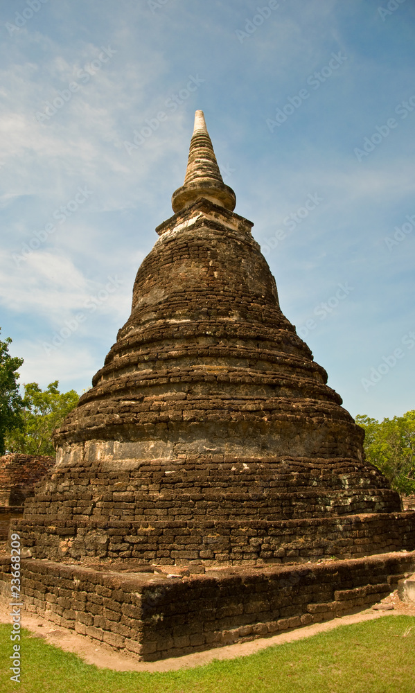 The pagoda at sukothai historical park
