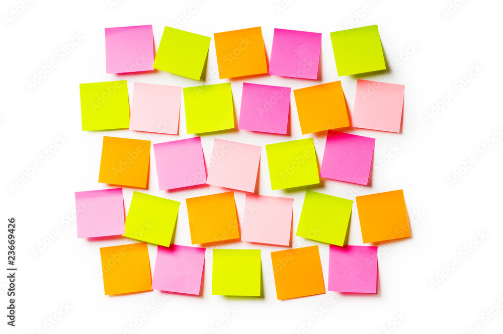 Reminder notes isolated on the white background Reminder notes isolated on the white background