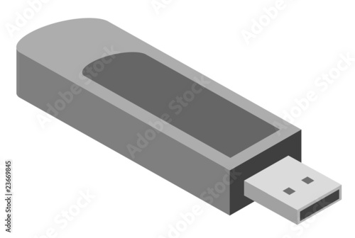 Vector illustration of USB flash drive