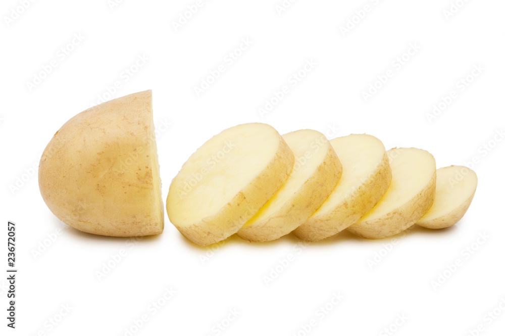 Fresh potato isolated on white background Fresh potato isolated on white background