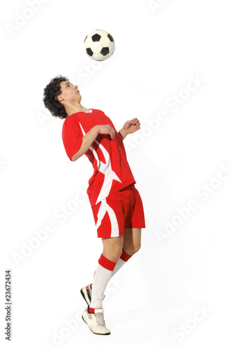 Fototapeta Naklejka Na Ścianę i Meble -  Boy with soccer ball, Footballer