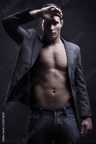 Tableau sur toile Vogue style photo of a young man