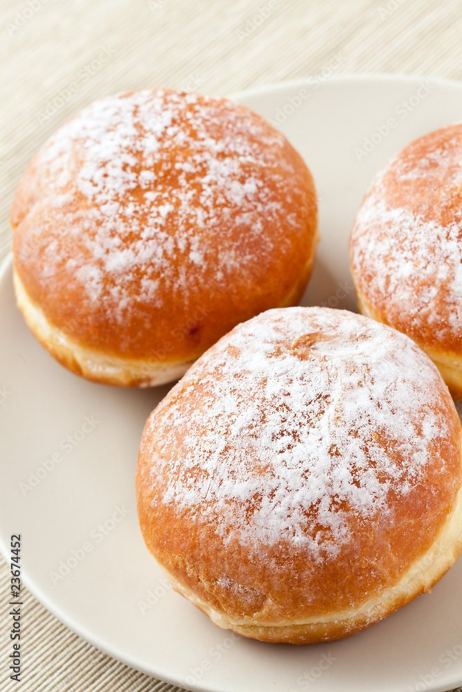 sweer donuts with sugar