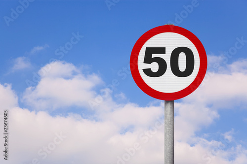 50 road sign © RTimages