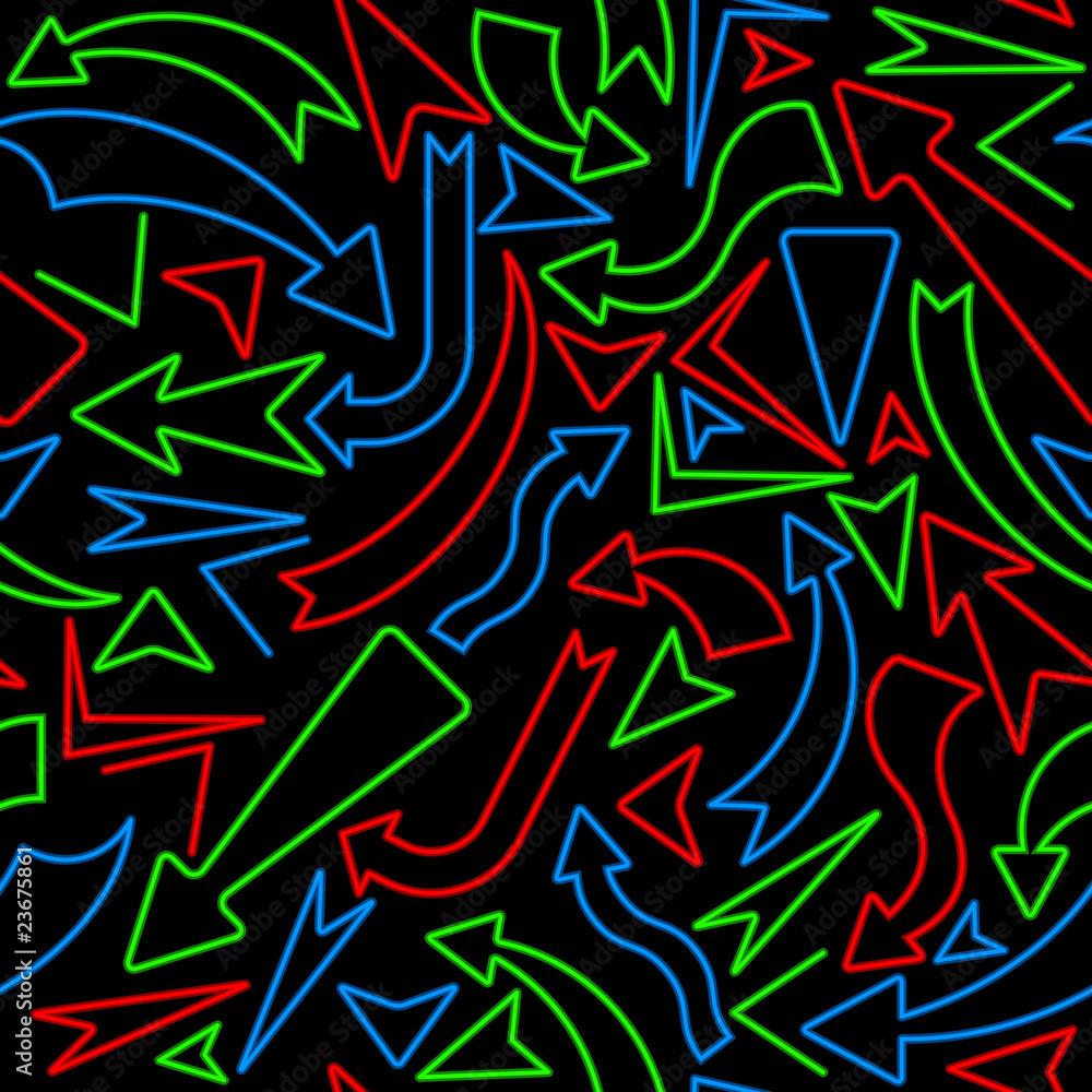 Seamless neon arrow background Seamless neon arrow background